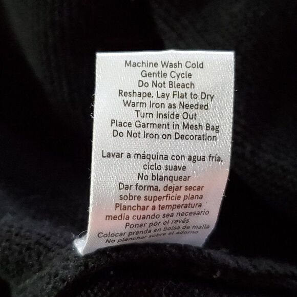 Venus Womens Tunic Sweater S Black Silvertone Metal Circles Dots - Picture 6 of 6